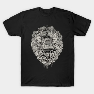 Sunken Temple of the Spinosaurus | Dark Apparel T-Shirt